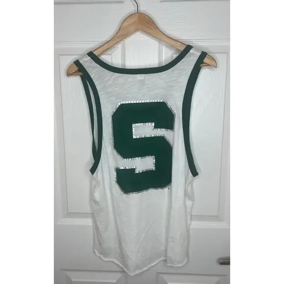 Victoria's Secret PINK Women's Michigan State Spartans MSU Tank Top Size Medium - Picture 10 of 10
